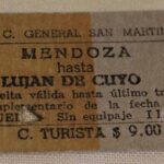 Boletos de cartón tipo Edmonson. Ferrocarril General San Martín. Tramo Mendoza – Luján de Cuyo / Edmonson Cardboard Tickets. General San Martín Railway. Section Mendoza - Luján de Cuyo