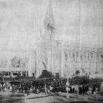Inauguración de la Iglesia San Vicente Ferrer (1912). Autor desconocido. Reproducción sobre papel ilustración, 175 x 290 mm. Archivo B+M