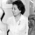 Rosa Antonietti de Filippini, destacada escritora y escultora de Godoy Cruz (c. 1986). Autor desconocido. Fotografía original B.N, 180 x 240 mm. Archivo B+M.