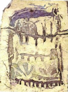 Sin título II. Batik sobre papel artesanal (110 x 150 cm), 2005-2015