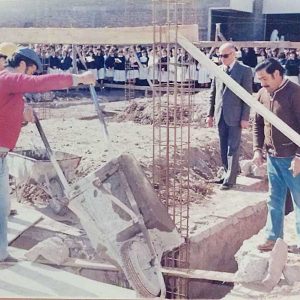 Acto bendición del inicio de construcción del nuevo Colegio II. Fuente_ Archivo Fotográfico Compañía de María